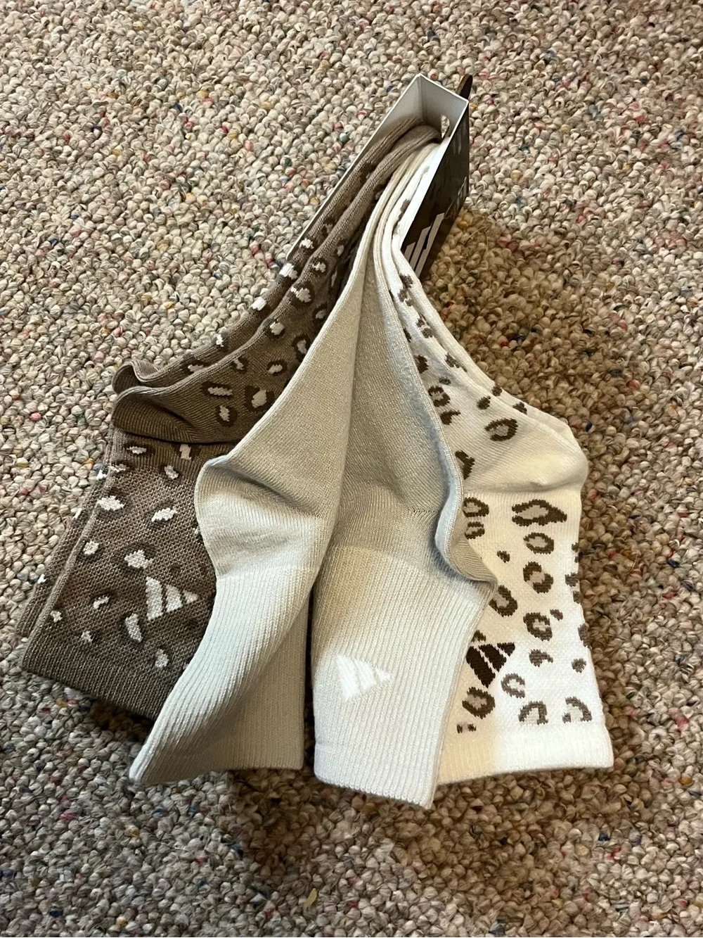 🆕 Adidas Leopard High Quarter Socks 3 Pack